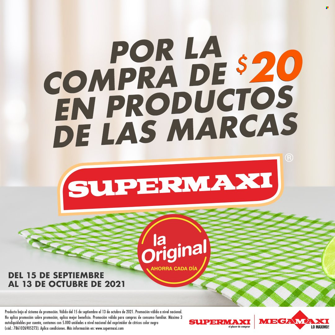 Catálogo Supermaxi - 15.9.2021 - 13.10.2021.